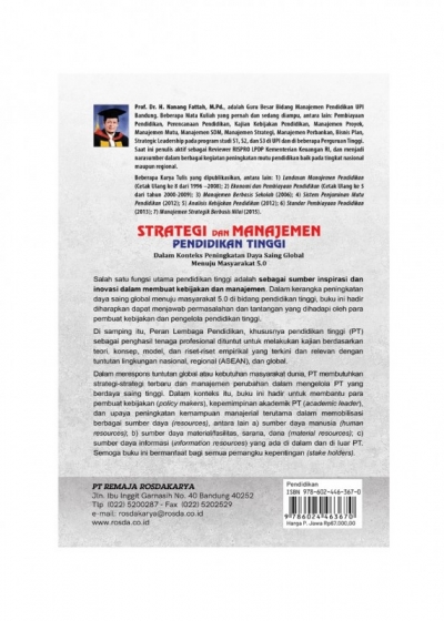 Strategi Dan Manajemen Pendidikan Tinggi Pt Remaja Rosdakarya